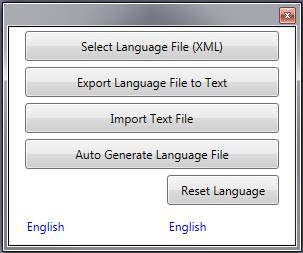 Language Dialog Box