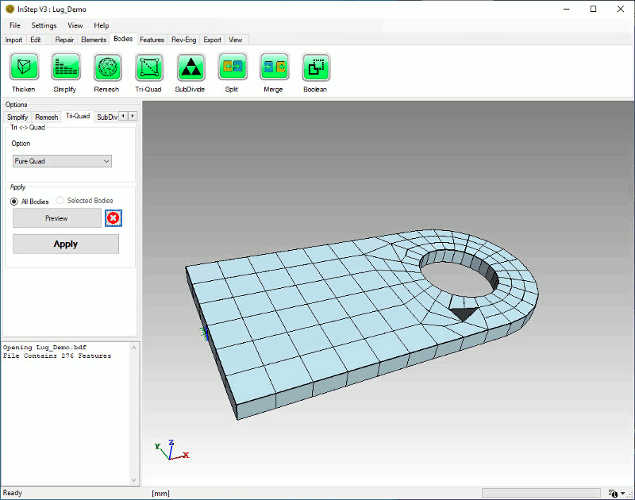 example file for pure quad