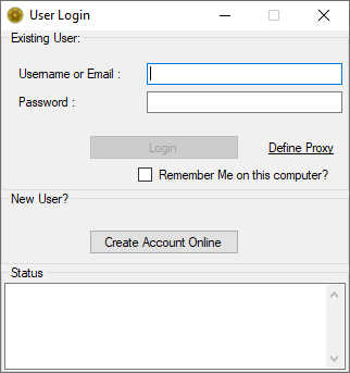 Application Login Page