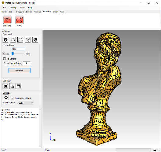 Coarser Nurbs Patch mesh