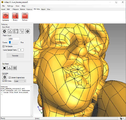 Resultant Nurbs surfaces